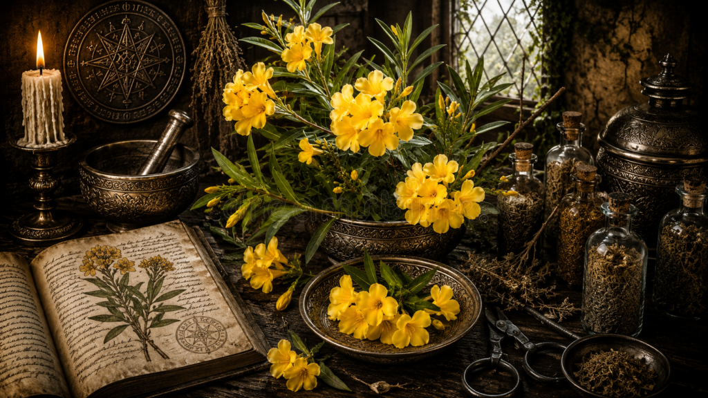 oleandro giallo - significato e proprietà magiche e esoteriche